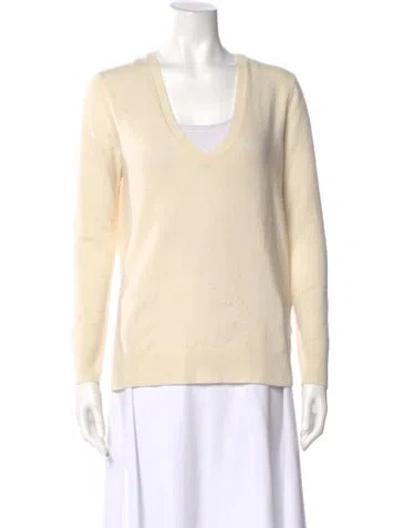 Pre-owned Polo Ralph Lauren Cashmere V-neck Sweater In Neutral