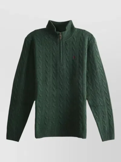 Polo Ralph Lauren Cashmere-blend Cable-knit Quarter-zip Jumper