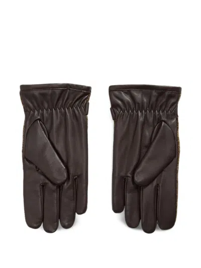 Polo Ralph Lauren Cashmere-lined Wool & Sheepskin Gloves In Brown