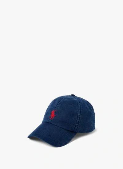 Polo Ralph Lauren Blue Baseball Cap With Logo Embroidery In Cotton Man