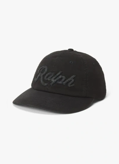 Polo Ralph Lauren Herringbone Ball Cap In Black