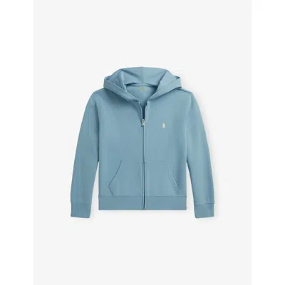 Polo Ralph Lauren Kids' Cassidy Bl Boys' Double-knit Full-zip Cotton-blend Hoody In Blue