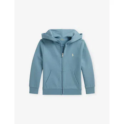 Polo Ralph Lauren Kids' Cassidy Bl Boys' Polo Pony Zipped Cotton-blend Sweatshirt In Blue