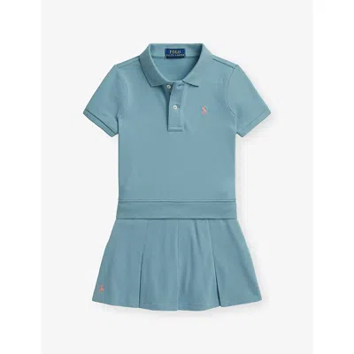 Polo Ralph Lauren Kids' Cassidy Bl Girls' Logo-embroidered Two-piece Cotton Skirt Set In Blue