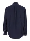 Polo Ralph Lauren Blue Shirt With Button Down Collar And Pony Embroidery On The Front In Blue