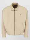 Polo Ralph Lauren Mens Khaki Uniform Bi-swing Brand-embroidered Regular-fit Woven Windbreaker Jacket Xxl In Neutral