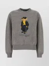 Polo Ralph Lauren Casual Cotton Blend Sweatshirt With Graphic Print In Gray
