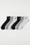 Polo Ralph Lauren Casual Quarter Sock 6-pack In Ghast, Men's At Urban Outfitters In Multi