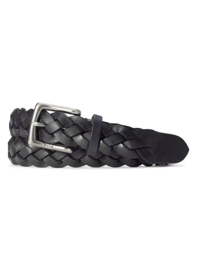 Polo Ralph Lauren Casual Smooth Leather Belt In Black