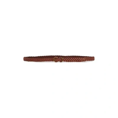 Polo Ralph Lauren Braided Leather Belt In Brown