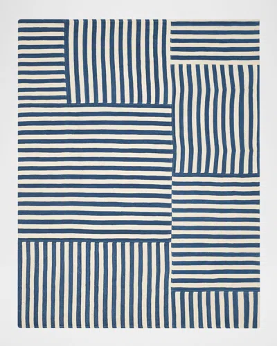 Polo Ralph Lauren Celeste Stripe Hand Woven Rug In Pacific