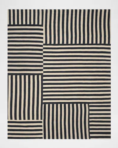 Polo Ralph Lauren Celeste Stripe Patch Hand Woven Rug In Cinder