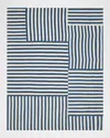 Polo Ralph Lauren Celeste Stripe Patch Hand Woven Rug In Pacific