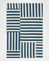 Polo Ralph Lauren Celeste Stripe Patch Hand Woven Rug In Pacific