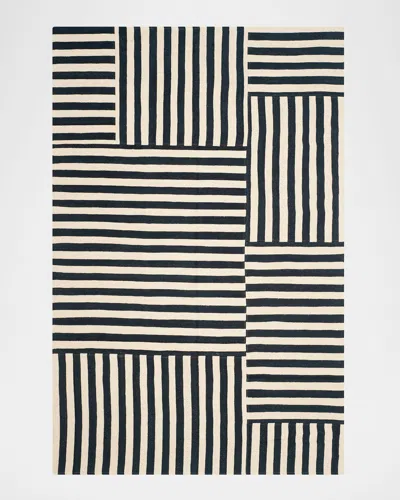 Polo Ralph Lauren Celeste Stripe Patch Hand Woven Rug In Cinder