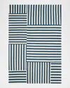 Polo Ralph Lauren Celeste Stripe Patch Hand Woven Rug In Pacific