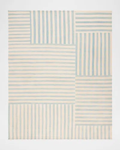 Polo Ralph Lauren Celeste Stripe Patch Hand Woven Rug In Sky