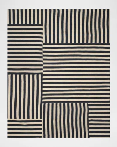 Polo Ralph Lauren Celeste Stripe Patch Hand Woven Rug In Cinder