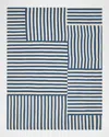 Polo Ralph Lauren Celeste Stripe Patch Hand Woven Rug In Pacific