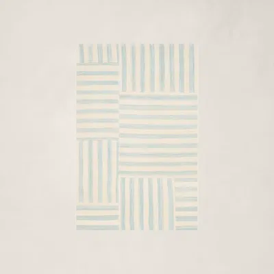 Polo Ralph Lauren Canyon Stripe Patch Rug In Sky