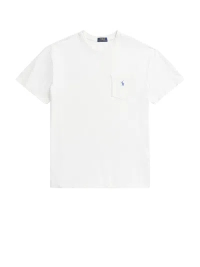 Polo Ralph Lauren Ceramic White Clothing T-shirts And Polos