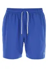 Polo Ralph Lauren Cerulean Blue Stretch Polyester Swimming Shorts In Brown