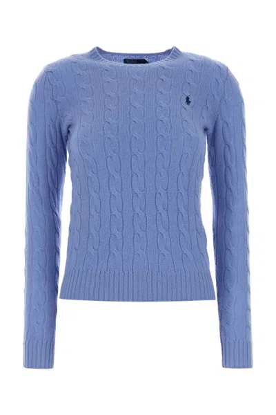 Polo Ralph Lauren Cerulean Blue Wool Blend Sweater