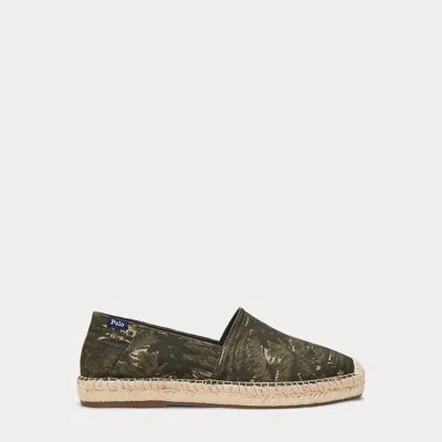 Polo Ralph Lauren Cevio Scenic-print Canvas Espadrille In Night Vision Scenic