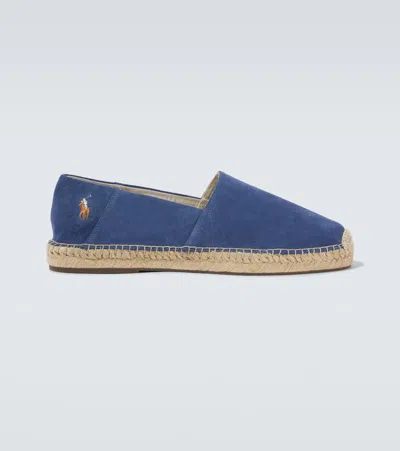 Polo Ralph Lauren Cevio Suede Espadrilles In Blue