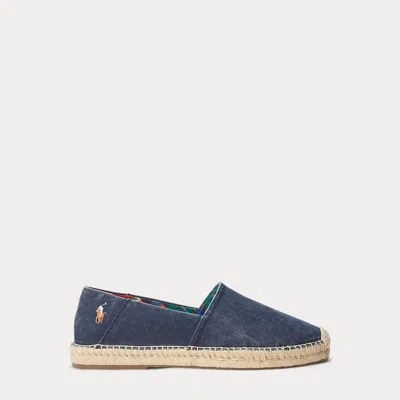 Polo Ralph Lauren Cevio Washed Canvas Espadrille In Blue