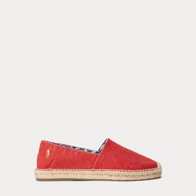 Polo Ralph Lauren Cevio Washed Canvas Espadrille In Red