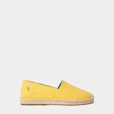 Polo Ralph Lauren Cevio Washed Canvas Espadrille In Yellow