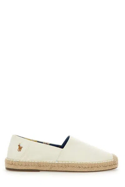 Polo Ralph Lauren Cevio Washed Espadrilles In White
