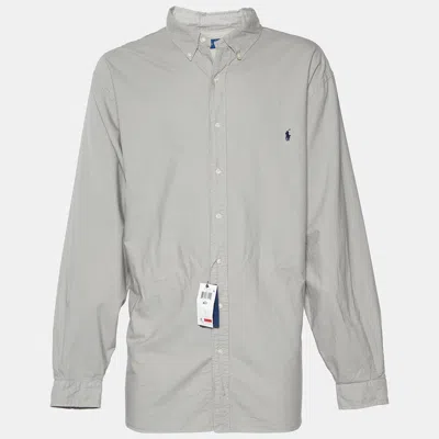 Pre-owned Polo Ralph Lauren Chalk Grey Cotton Button Front Shirt 3xl