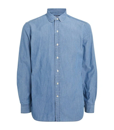 Polo Ralph Lauren Chambray Long-sleeve Shirt In Blue