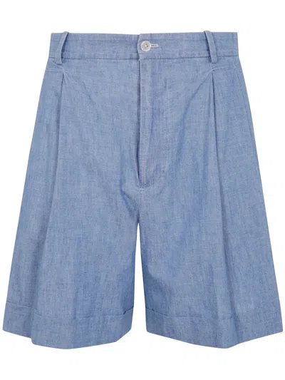 Polo Ralph Lauren Chambray Shorts In Blue