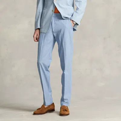 Polo Ralph Lauren Chambray Suit Trouser In Gold
