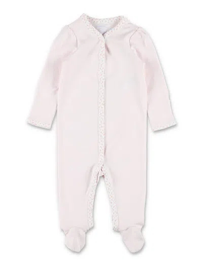 Polo Ralph Lauren Charming Cotton Coverall For Girls - Mini Size In Delicate Pink