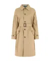 Polo Ralph Lauren Double-breasted Trench Coat In Nude