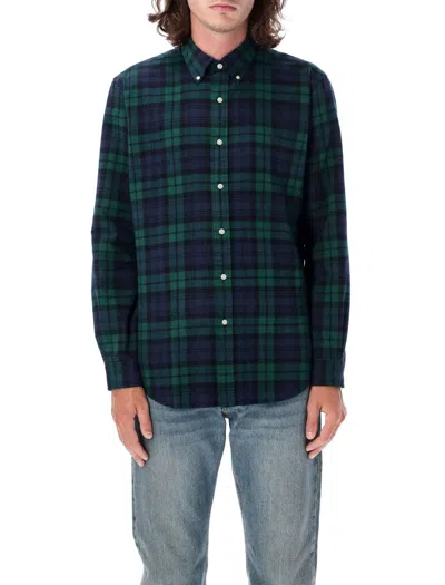 Polo Ralph Lauren Check Custom Fit Shirt In Green