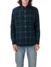 Polo Ralph Lauren Button-down Collar Logo-embroidered Checked Brushed-cotton Oxford Shirt In Green