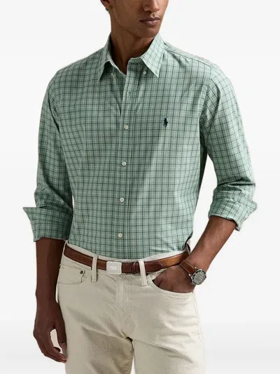 Polo Ralph Lauren Check-pattern Long-sleeve Shirt In Green
