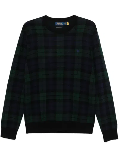 Polo Ralph Lauren Check-pattern Sweater In Blue
