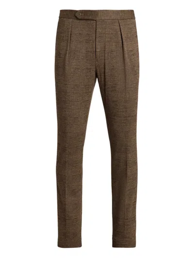 Polo Ralph Lauren Check-pattern Trousers In Brown