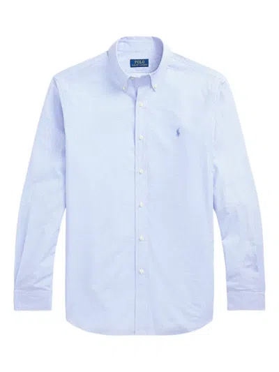 Polo Ralph Lauren Check Patterned Button-down Shirt In Blue