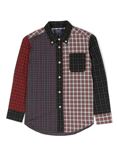 Polo Ralph Lauren Kids' Boy's Mixed Plaid-print Button Down Shirt In Multi Fun Shirt