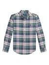 Polo Ralph Lauren Ralph Lauren Plaid Cotton Madras Shirt In Green