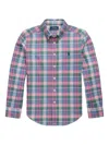 Polo Ralph Lauren Plaid Cotton Shirt In Pink