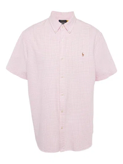 Pre-owned Polo Ralph Lauren Check-print Shirt In Pink