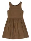 Polo Ralph Lauren Check-print Sleeveless Dress In Brown